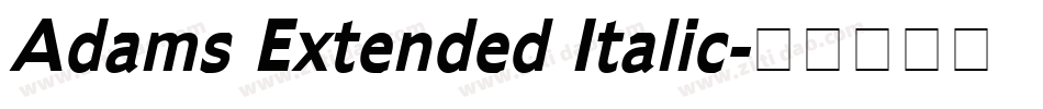 Adams Extended Italic字体转换